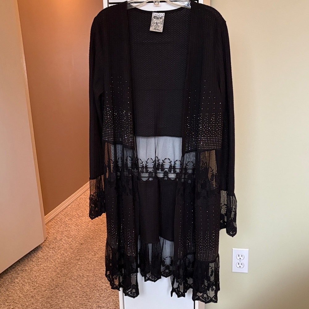 Vocal Black Lace Detail Jacket